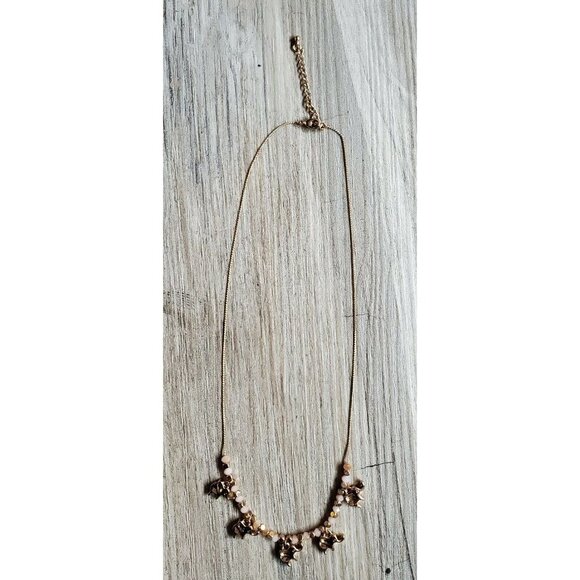 Girl's Baby Pink And Gold Toned Baby Elephant Charm Necklace Adjustable Length - Picture 2 of 5